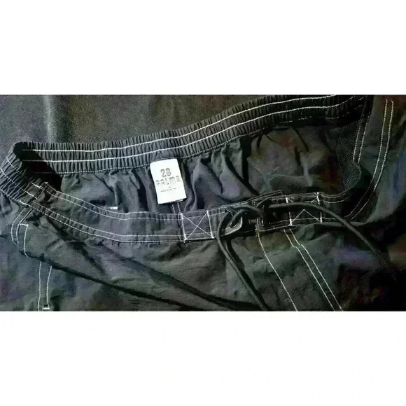 28 PALMS Mens BLACK Trunk Shorts w/FLY Bathing Swimsuit bottoms Pockets size 40 - Picture 4 of 4